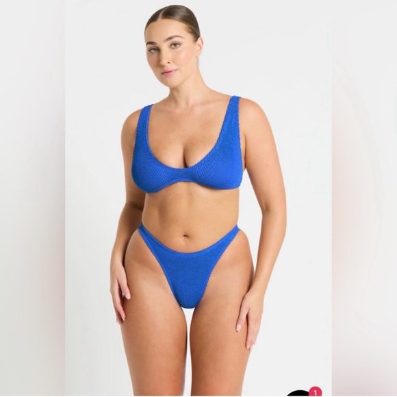 Bond-eye Swim Bikini Set Scout Bikini Top and Scene Bikini Bottom NWT Ribbed OS - Picture 10 of 11